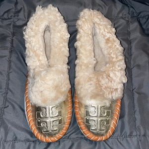 Tory Burch Shearling Slippers